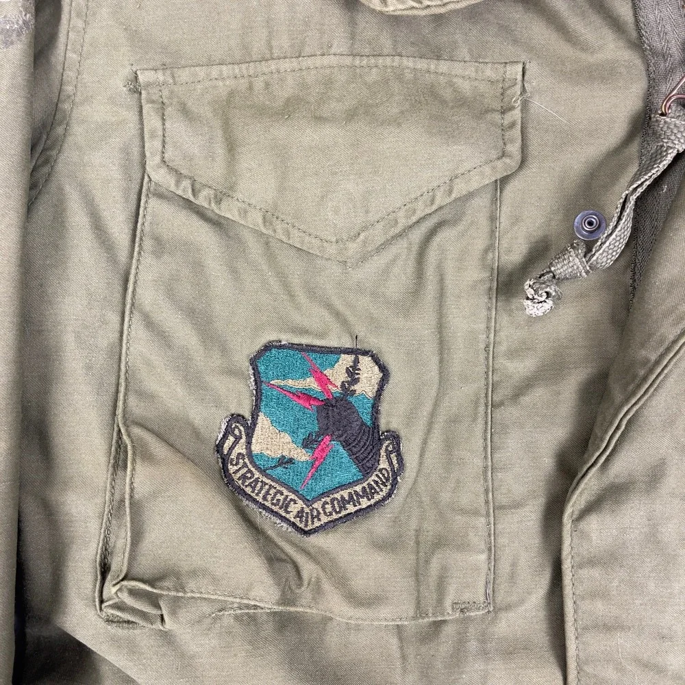 VTG Alpha Industries M-65 Jacket‎ Mens Small Green OG-107 Military Air Command
